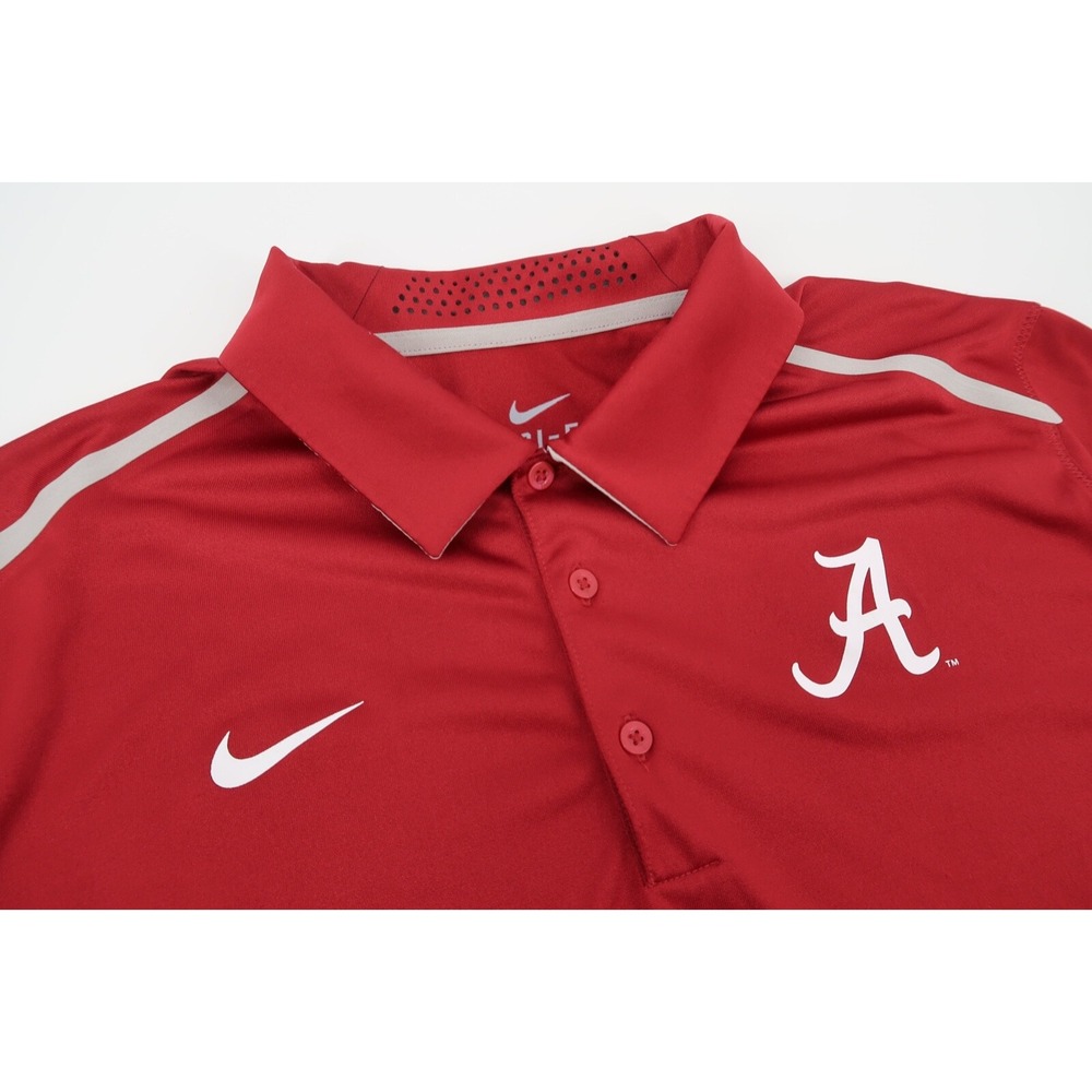 Alabama Crimson‎ Tide Nike Men's Large Polo Shirt Golf Dri-Fit Football